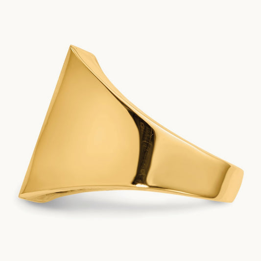 Open Back Mens Signet Ring — photo set