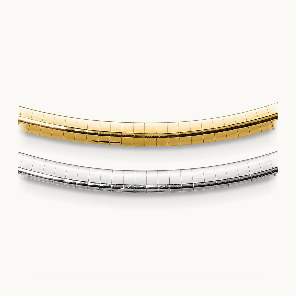 Lt Reversible Omega with extender Necklace — 18mm, 4mm