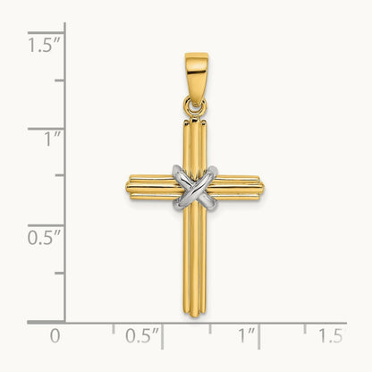 X Center Charm, 14K Two-tone