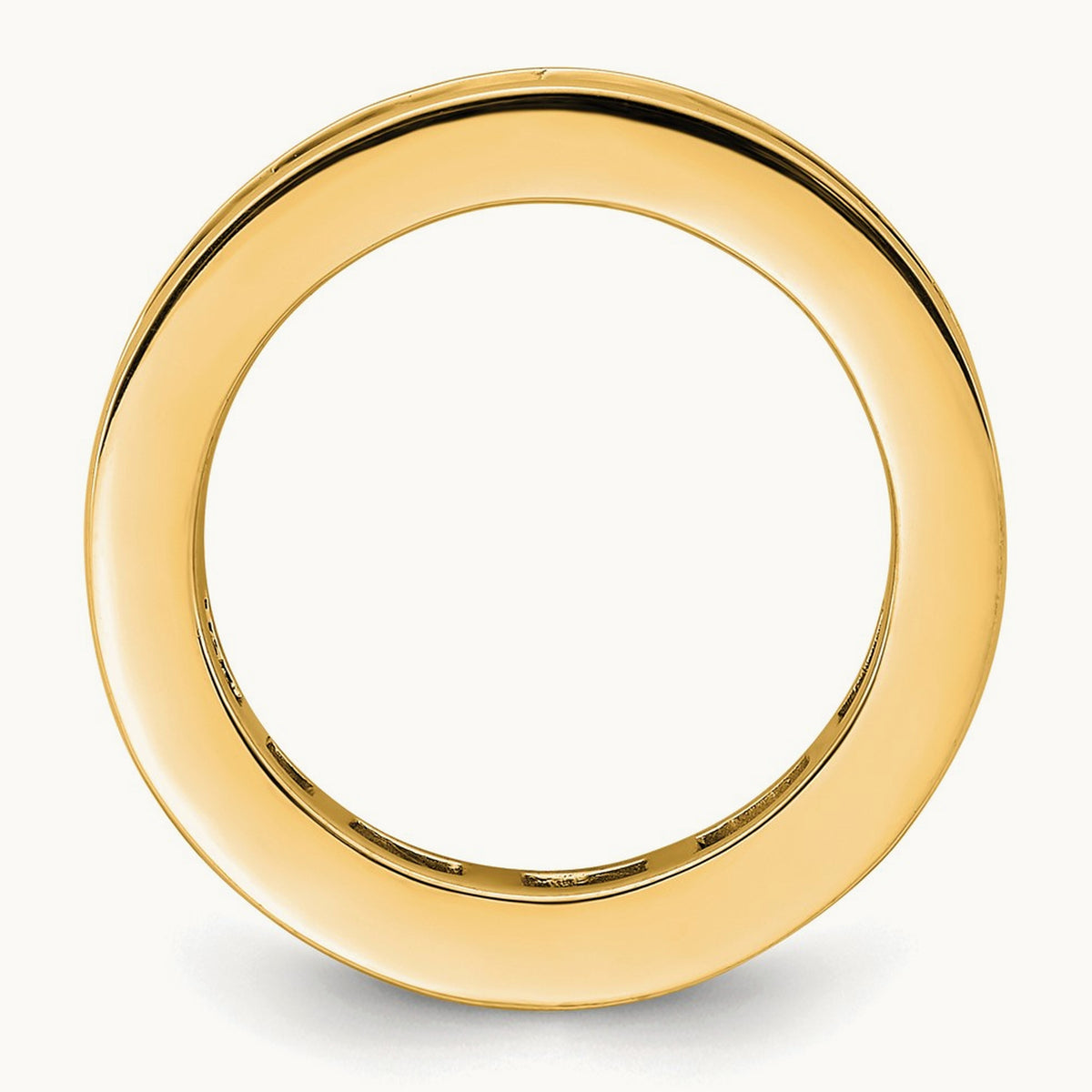 Polished 3ct Princess Channel Set Diamond Eternity Band, 14K