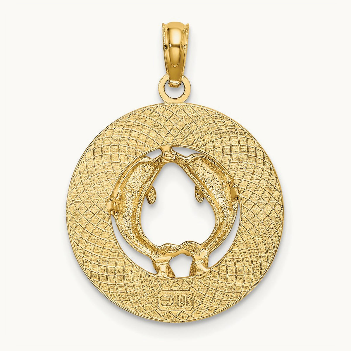 MYSTIC CT Dolphins Charm, 14K