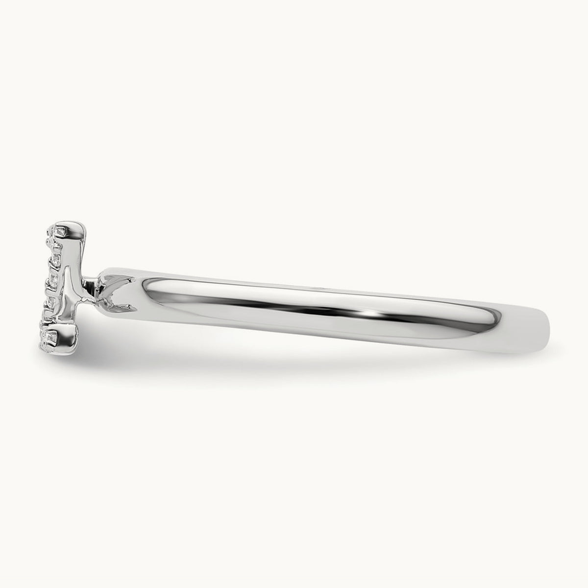 Stackable Diamond Ring — 14K White Gold, Z