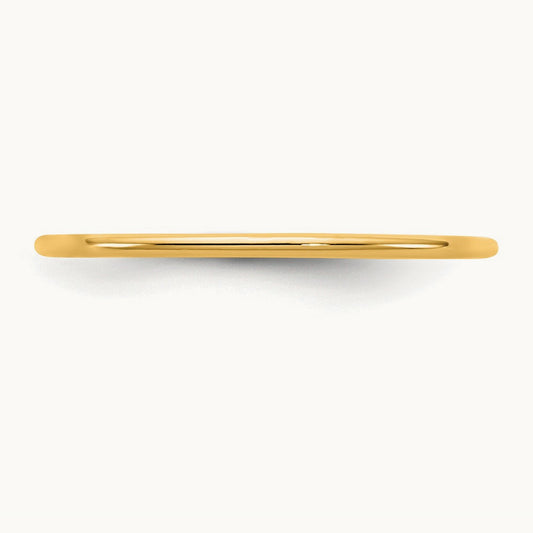 Standard Comfort Fit Band, 1mm, 10K Yellow Gold