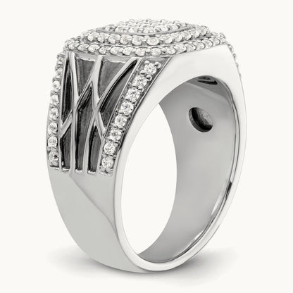 Side Design Men's Ring, 1.00 ct tw Lab-Grown Diamond