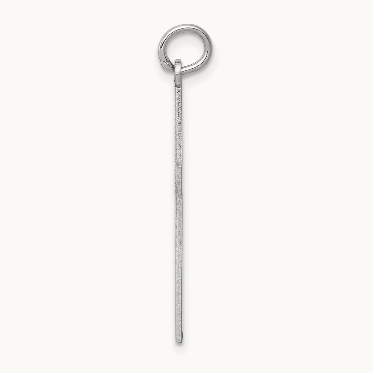 Laser Designed Cross Pendant, 14K White Gold