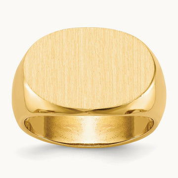 Open Back Mens Signet Ring — photo set