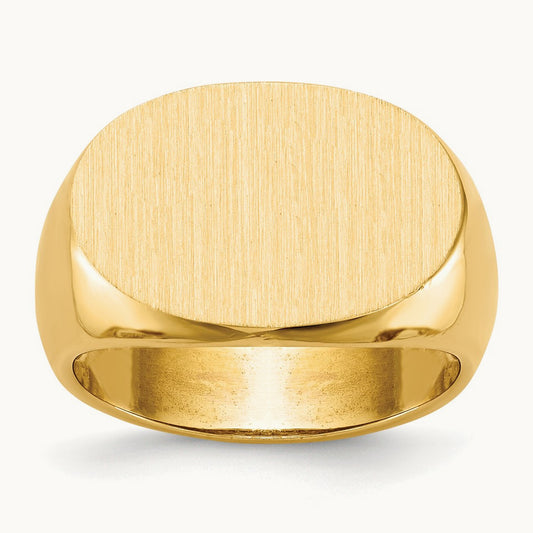 Open Back Mens Signet Ring — photo set