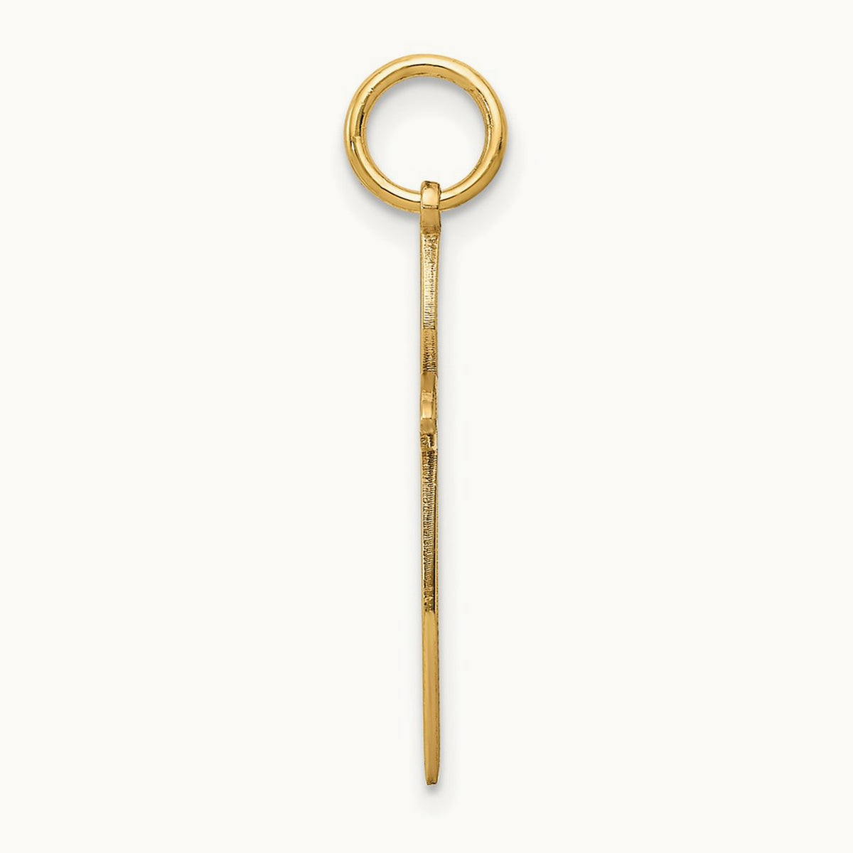 Laser Designed Passion Cross Charm, 14K