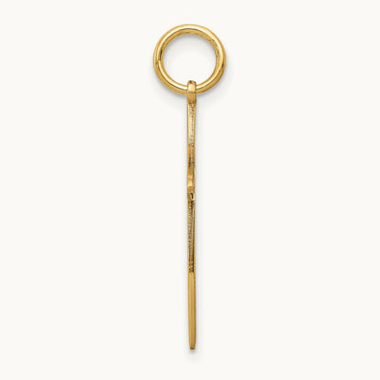 Laser Designed Passion Cross Charm, 14K