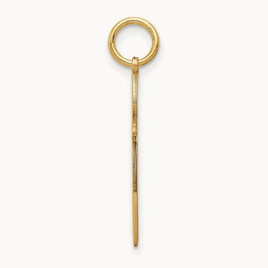 Laser Designed Passion Cross Charm, 14K