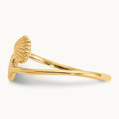 Polished Shells Ring, 14K