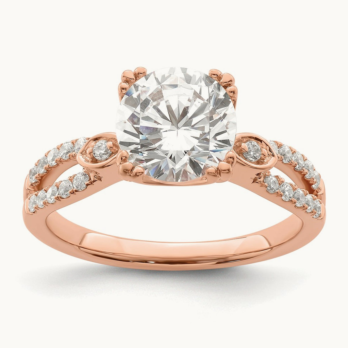 Round Semi-Mount Engagement Ring — 2 ct, 7