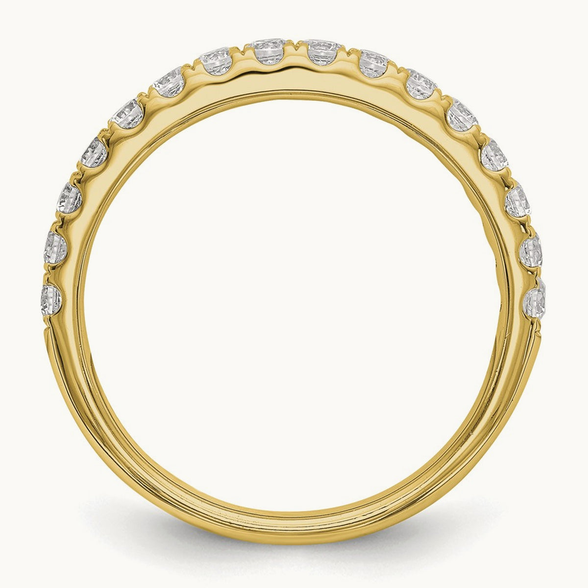Wedding Band, 0.50-0.75 ct tw Lab-Grown Diamond — 1/2 ct, VS (Best) · Certified, 14K Yellow Gold