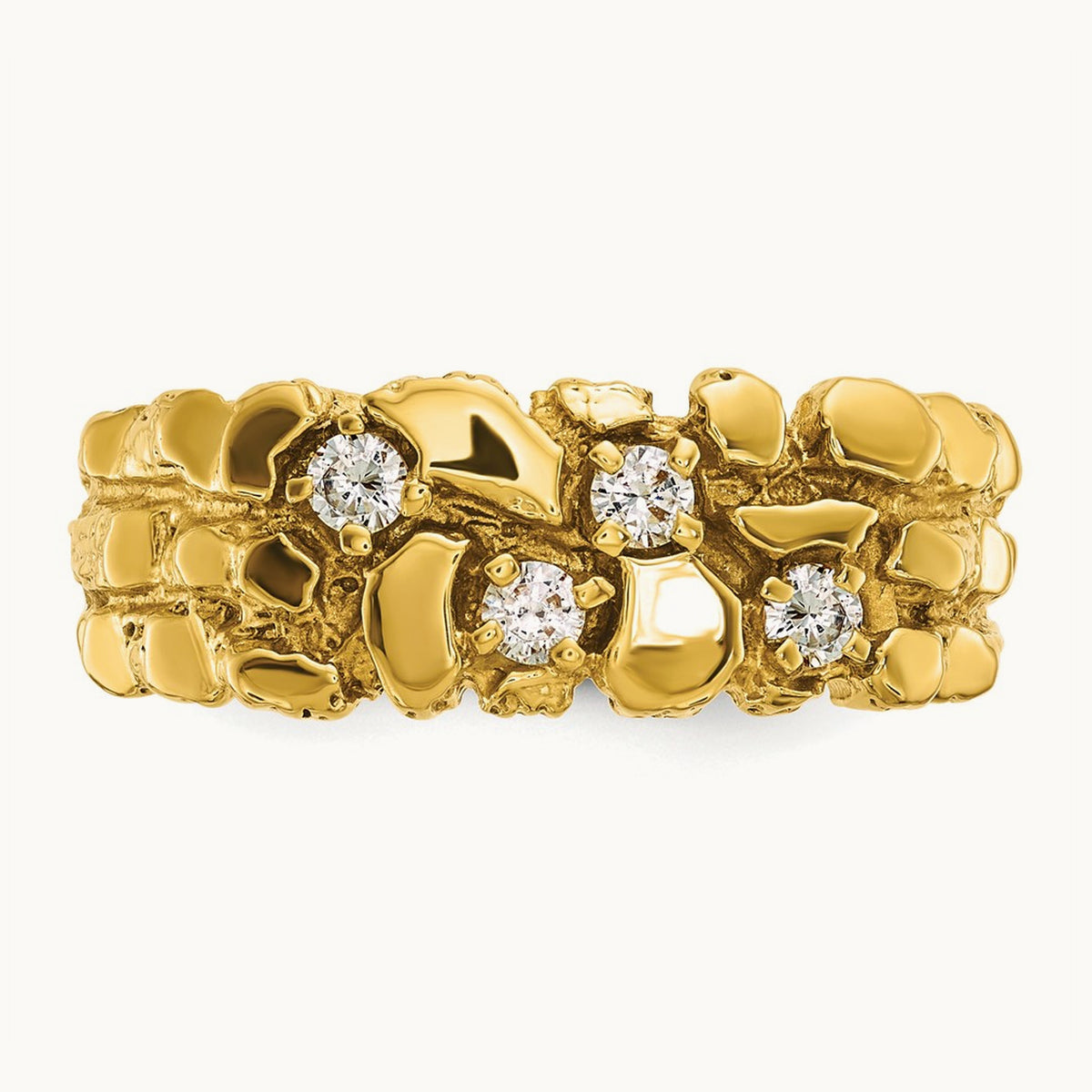 Natural Diamond Nugget Ring — 1/4 ct
