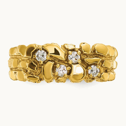 Natural Diamond Nugget Ring — 1/4 ct