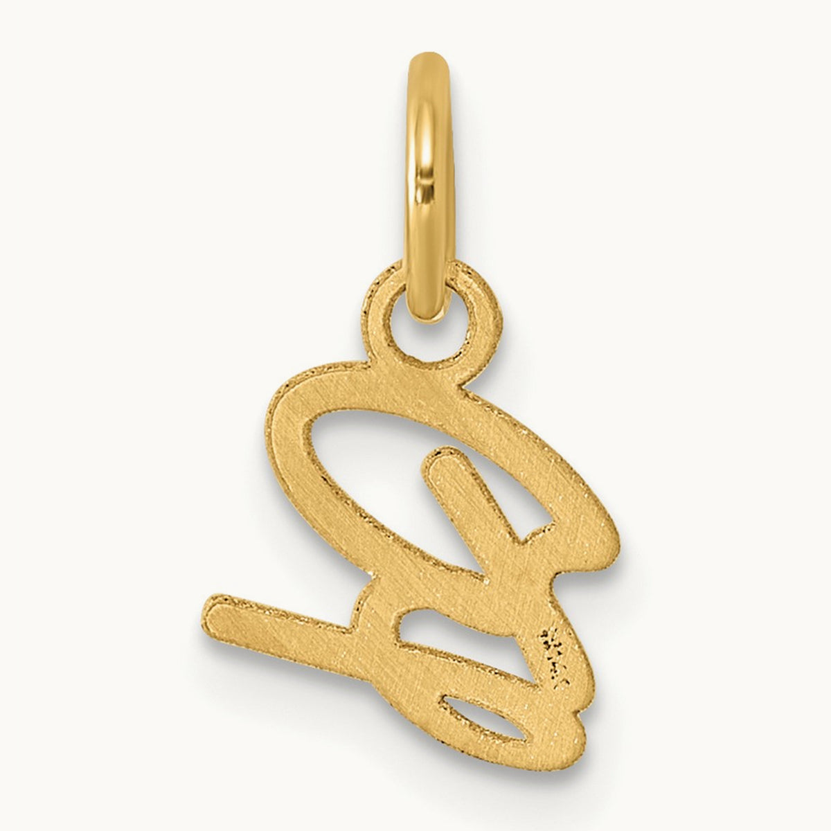 Uppercase Initial Charm — 14K Yellow Gold, B