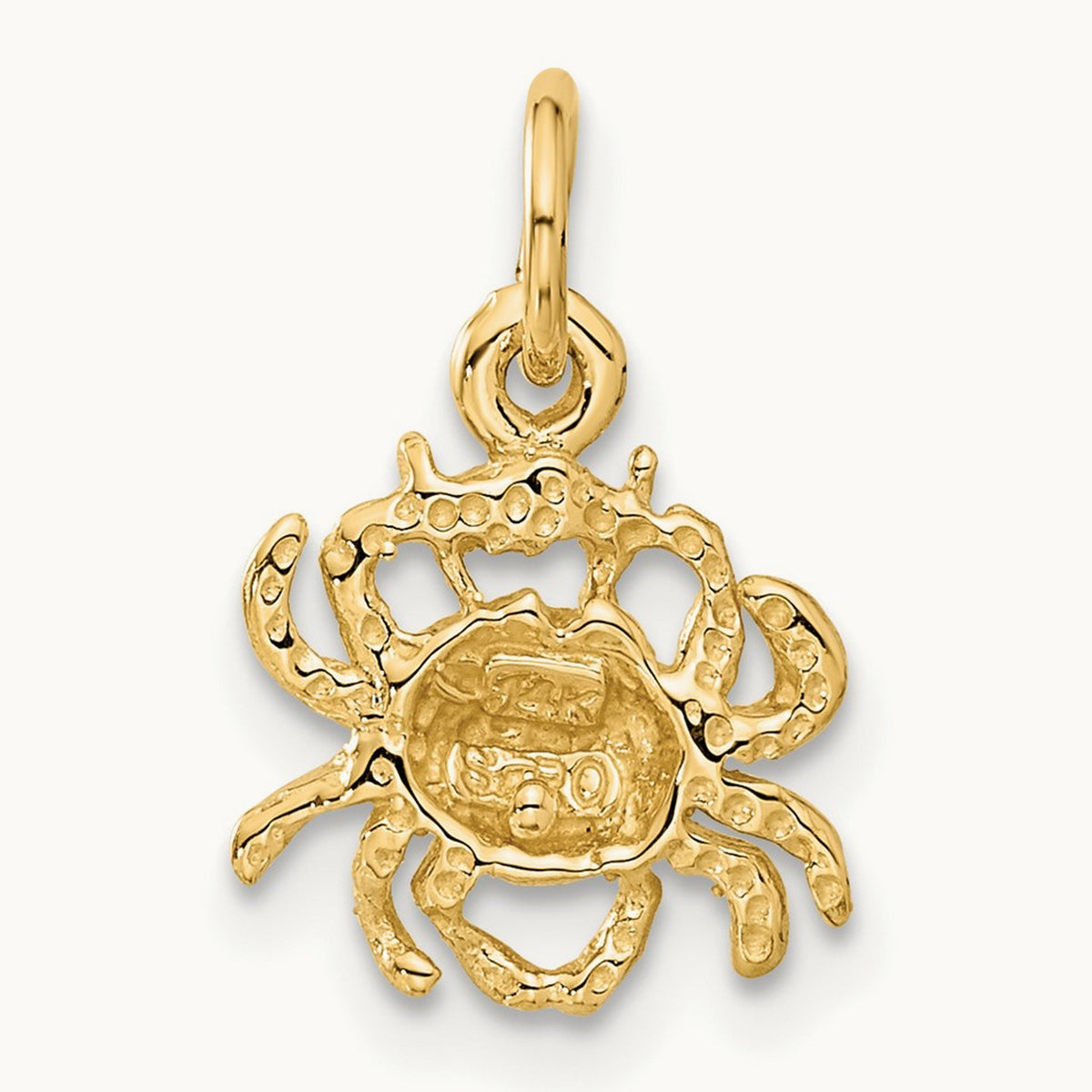 Satin Diamond-cut Cancer Zodiac Charm — photo set
