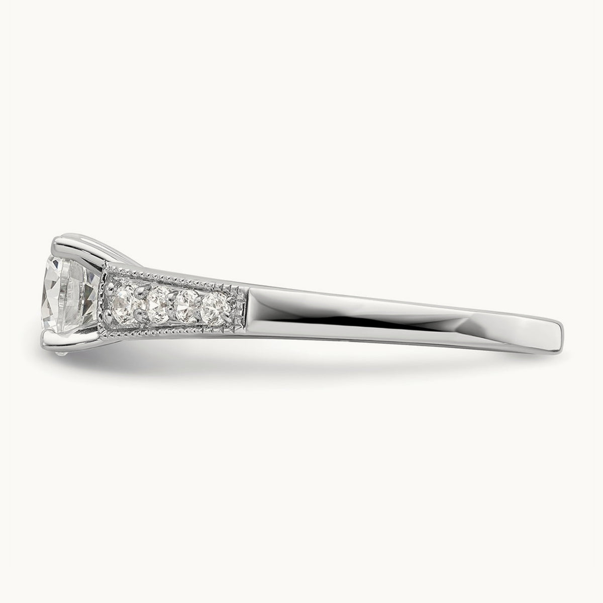 1ct Round Semi-Mount Engagement Dia Ring, 14K White Gold