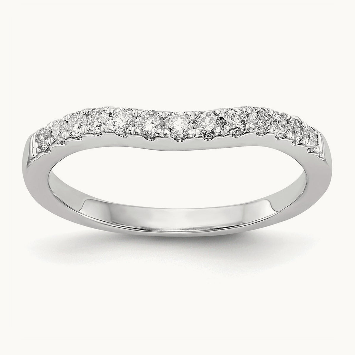 Curved Contour Wedding Band — 1/3 ct, VS/SI (Great), 7