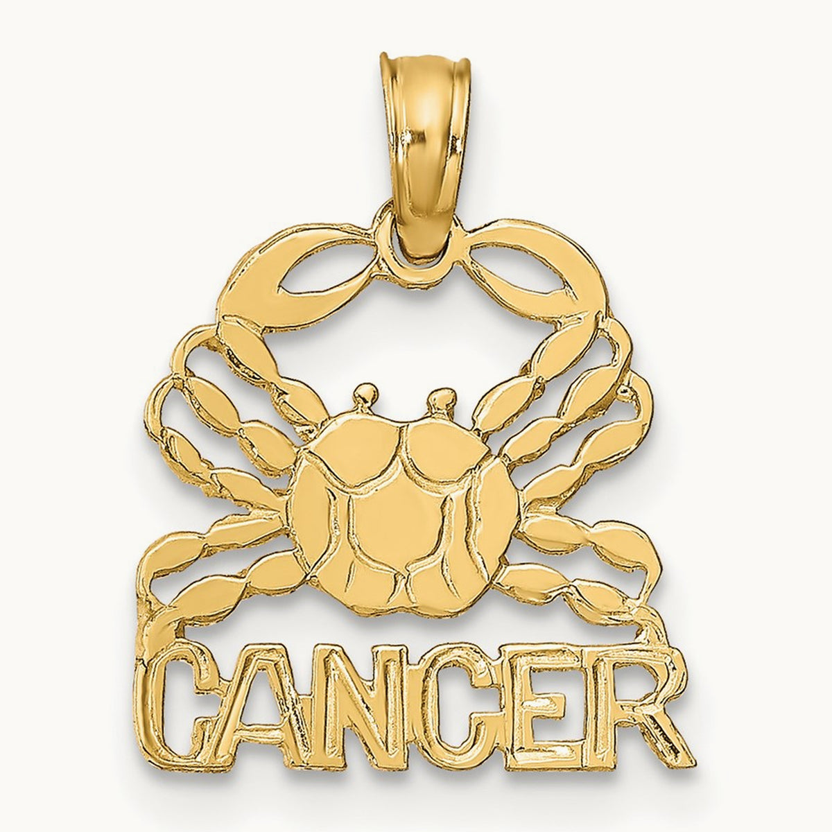 CANCER Zodiac Charm — 14K Yellow Gold