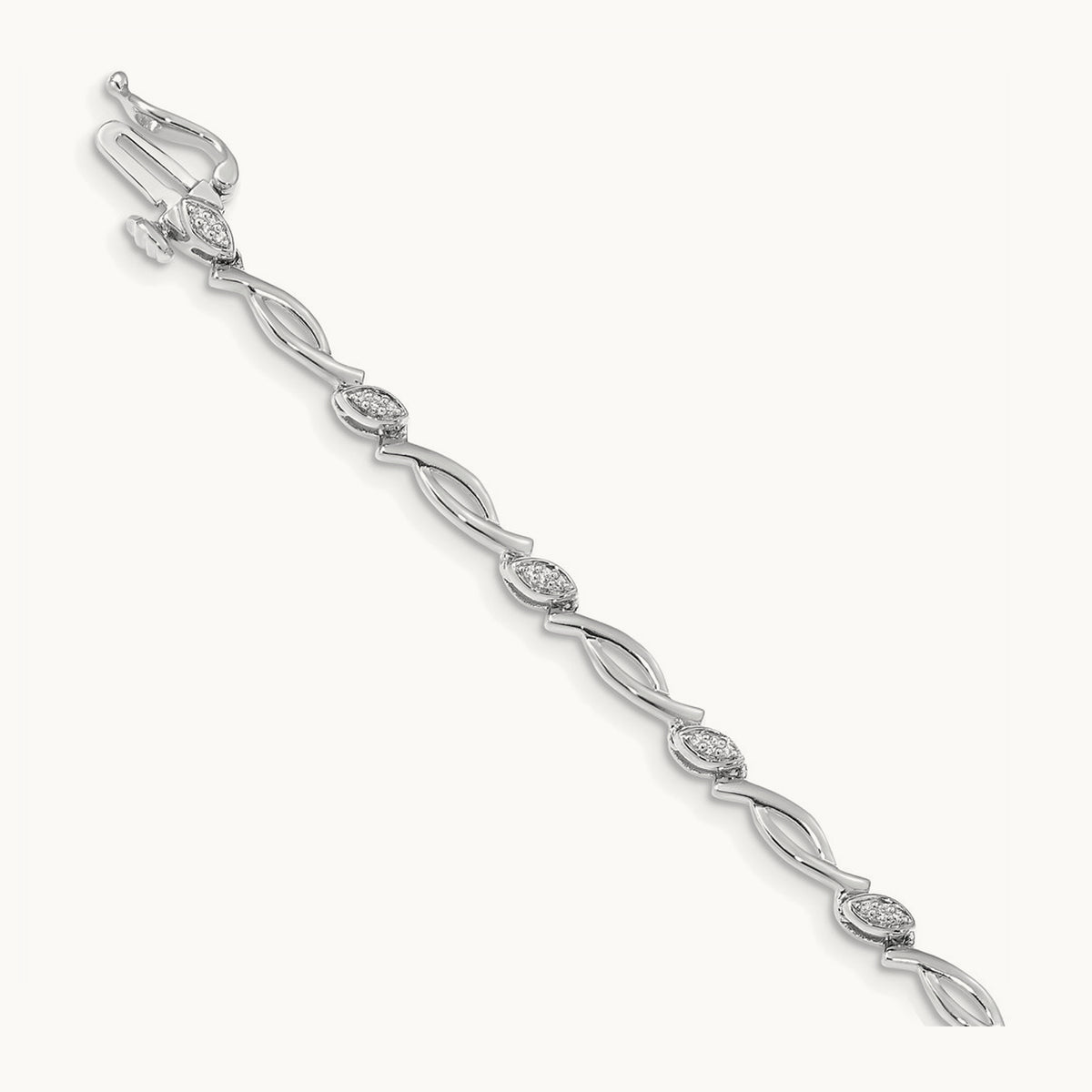 Diamond Bracelet, 14K White Gold