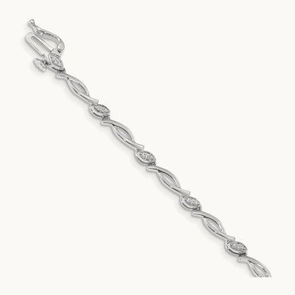 Diamond Bracelet, 14K White Gold