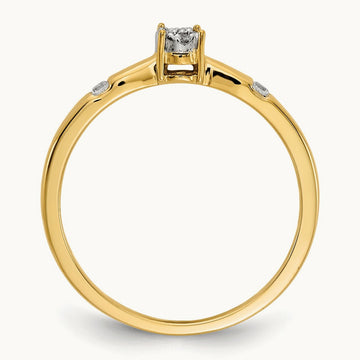 Diamond Cluster Ring — 14K Yellow Gold