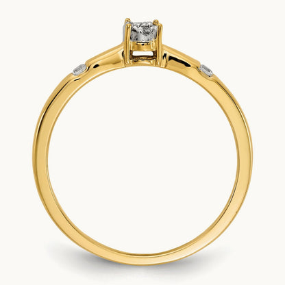 Diamond Cluster Ring — 14K Yellow Gold