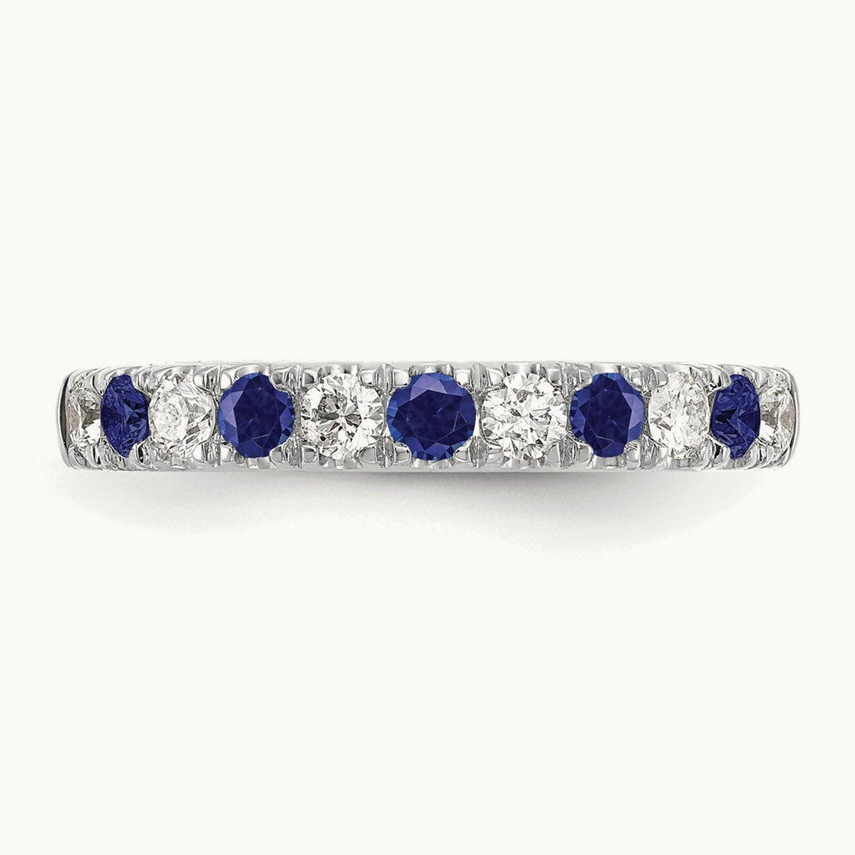 Created Sapphire Band, 0.50 ct tw Lab-Grown Diamond