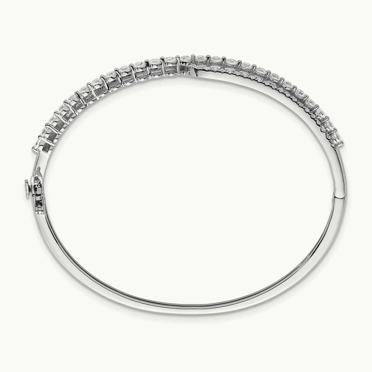 Bangle, 2.00 ct tw Lab-Grown Diamond — 14K White Gold