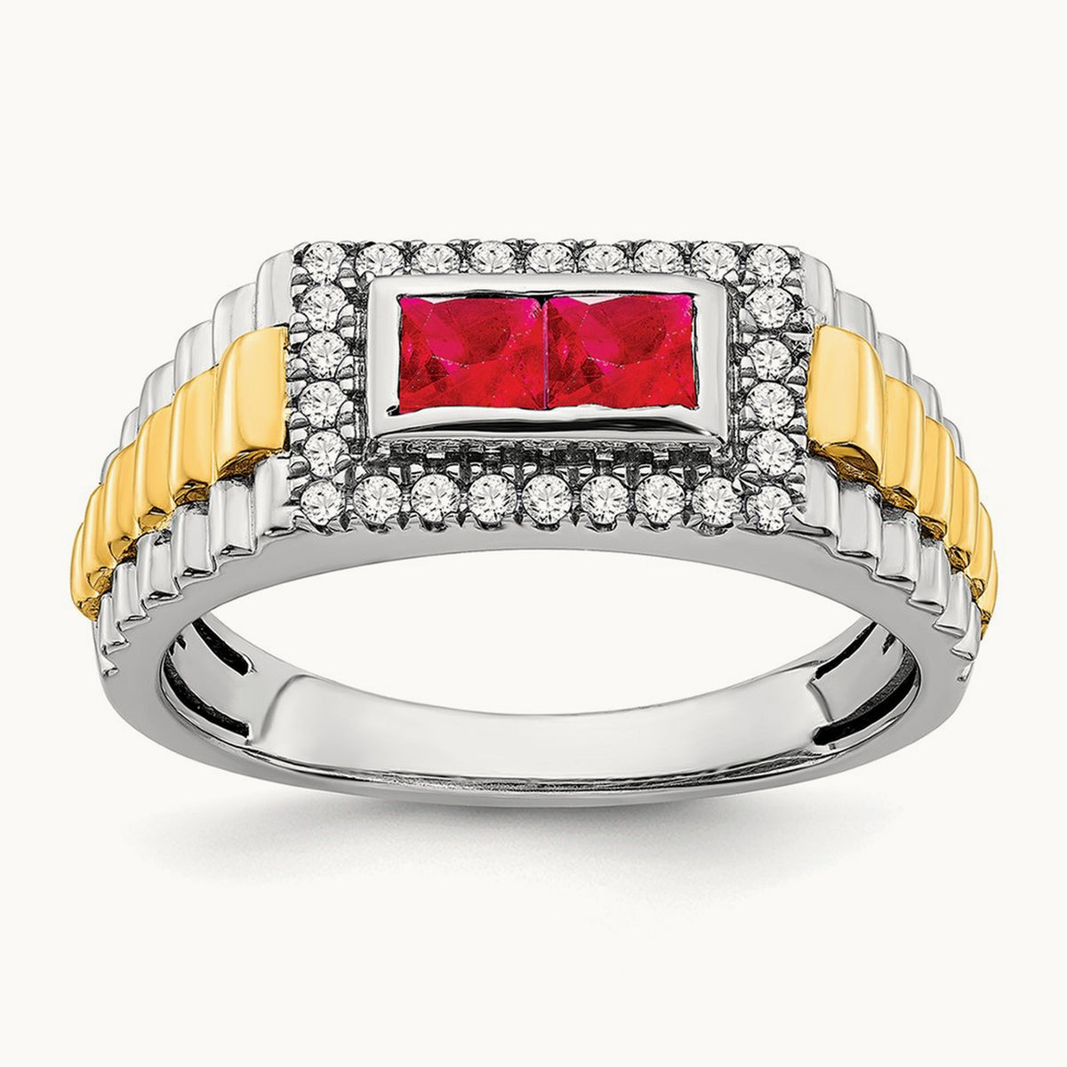 Ruby and Diamond Mens Ring — photo set