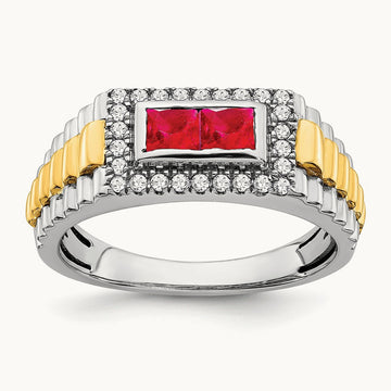 Ruby and Diamond Mens Ring — photo set