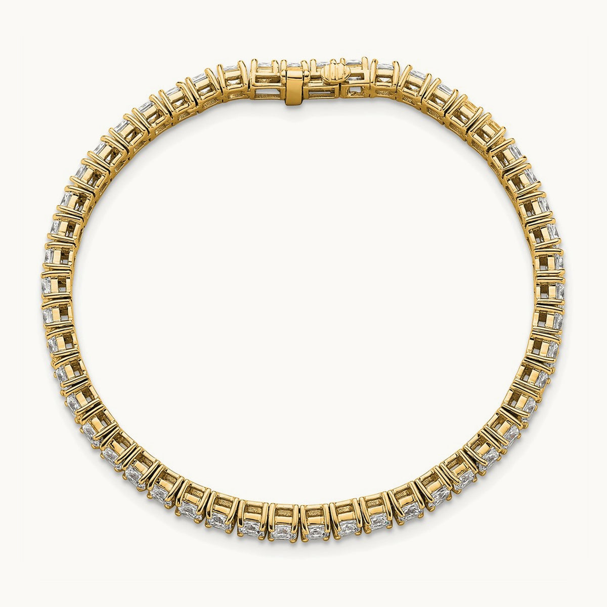 Princess Tennis Bracelet, 10.00 ct tw Lab-Grown Diamond — 14K Yellow Gold
