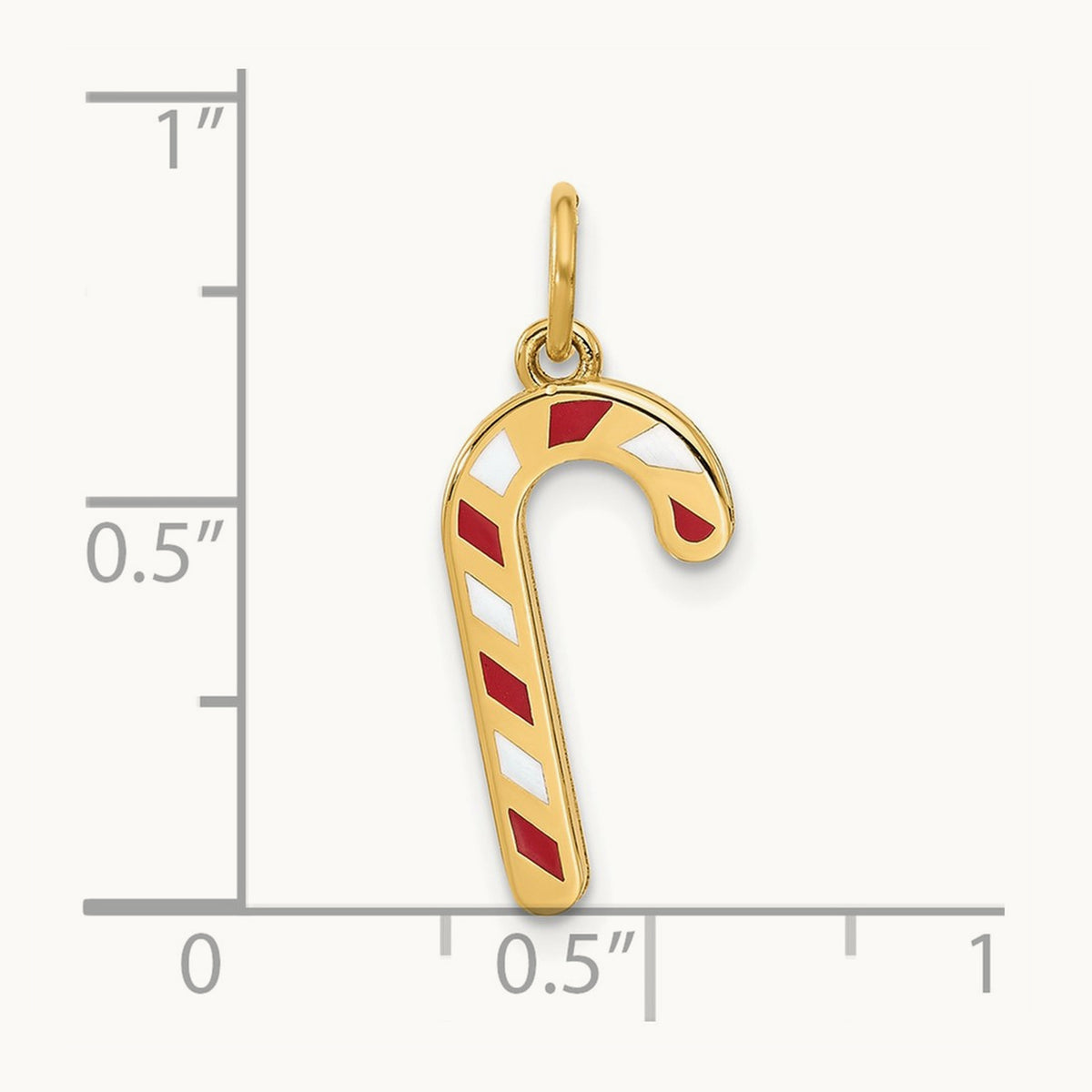 Fancy Candy Cane, 14K