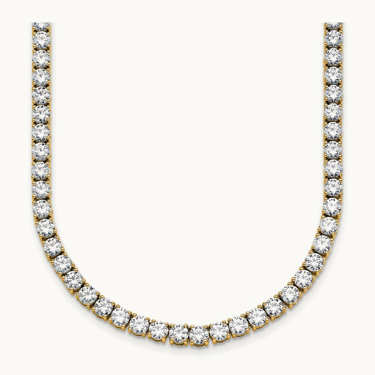 Straight Tennis Necklace, 18-24 ct Lab-Grown Diamond