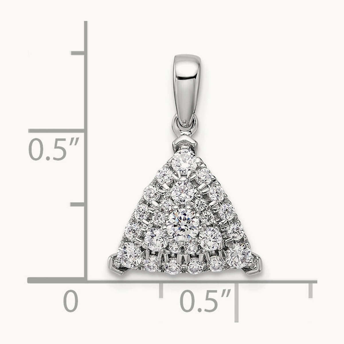 Triangle Cluster Pendant, 0.50 ct tw Lab-Grown Diamond