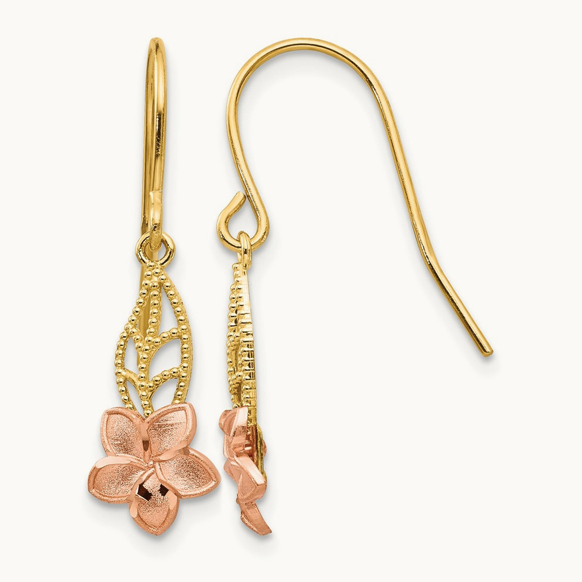 Fancy Plumeria Dangle Earrings — photo set