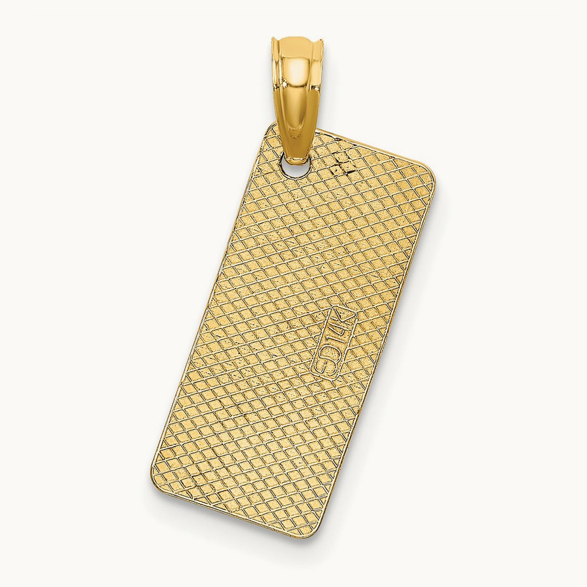 Textured FT. MYERS FLORIDA License Plate Charm, 14K