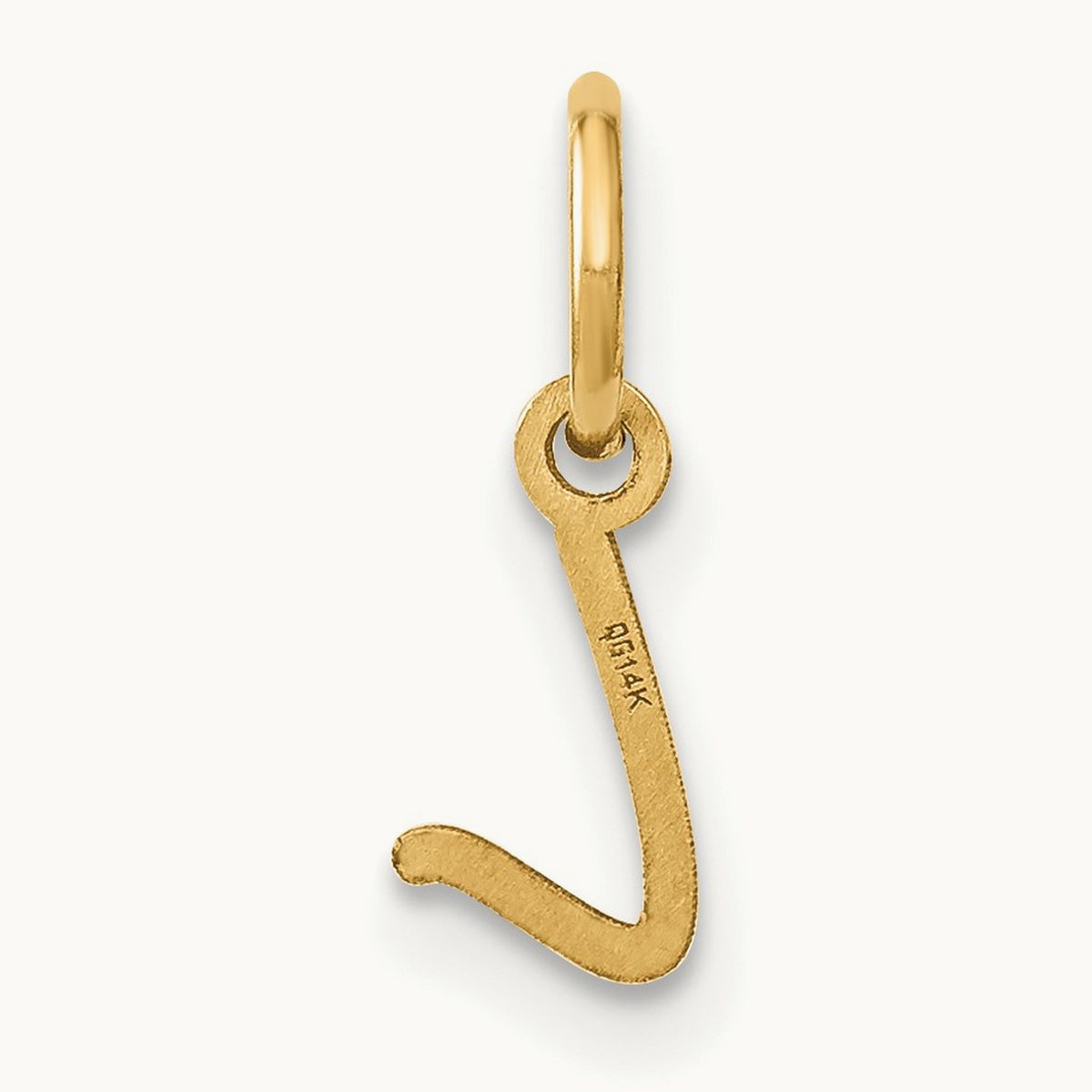 Upper case Initial Charm — 14K Yellow Gold, L