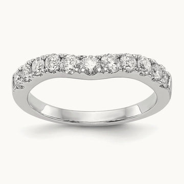 Diamond Wedding Band, 14K White Gold