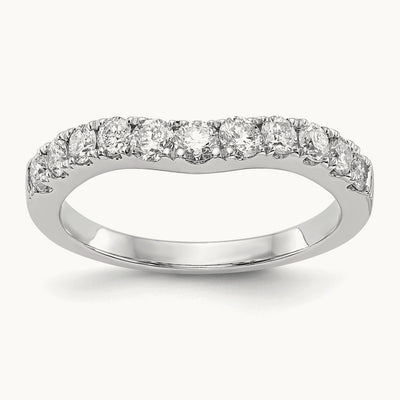 Diamond Wedding Band, 14K White Gold