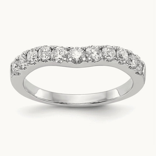 Diamond Wedding Band, 14K White Gold