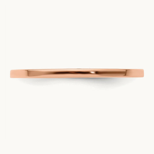 Flat Stackable Band — 14K Rose Gold