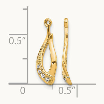 Twisted Teardrop Diamond Earring Jackets, 14K