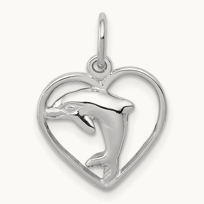 Dolphin in Heart Charm — photo set
