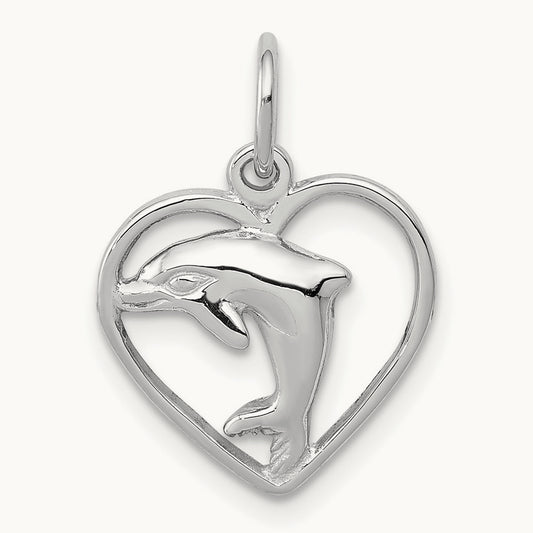 Dolphin in Heart Charm — photo set
