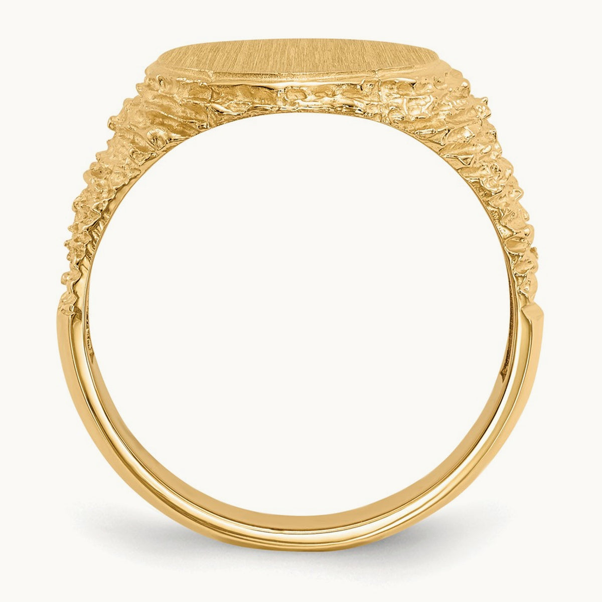 Open Back Mens Signet Ring — photo set