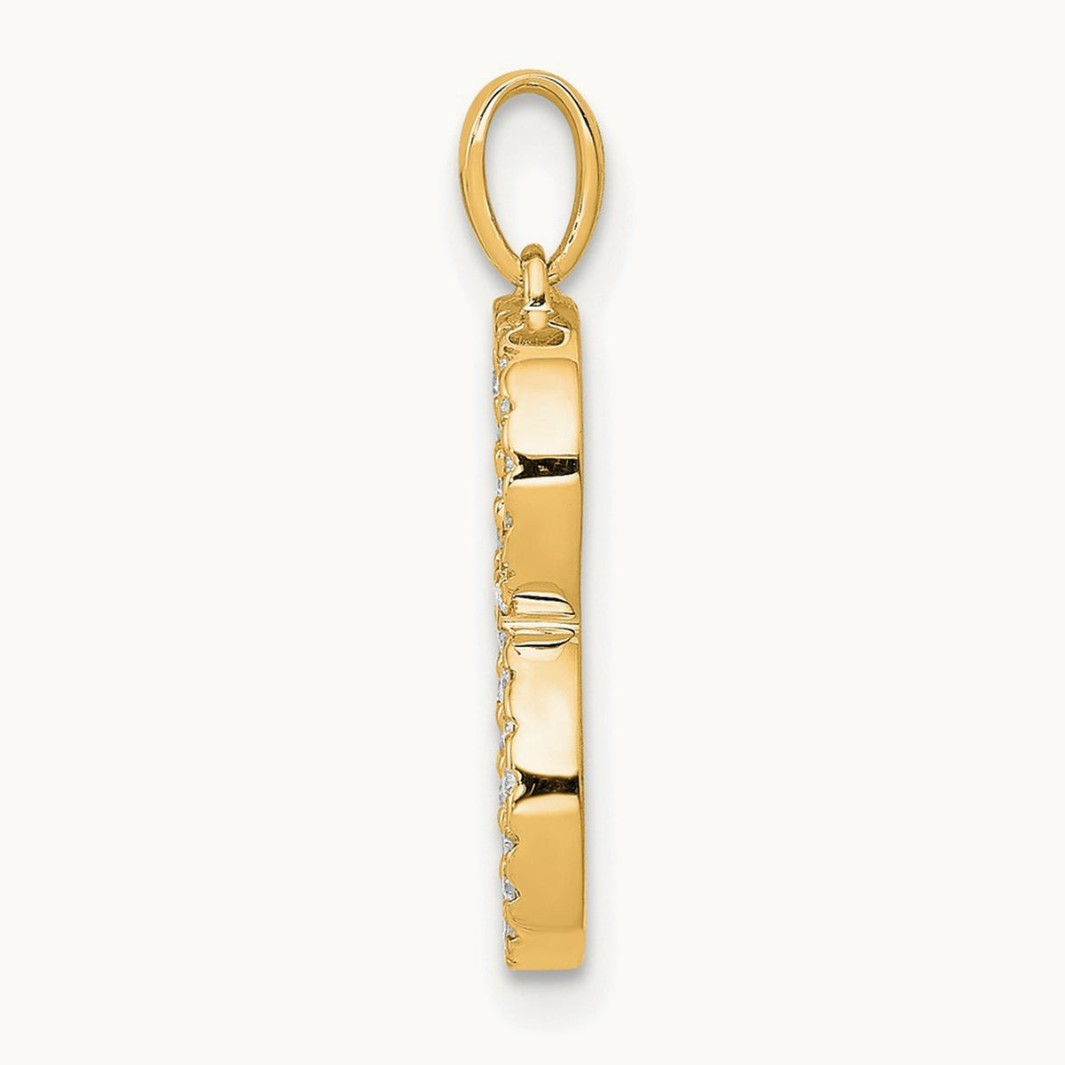 Diamond Letter B Initial Pendant, 14K