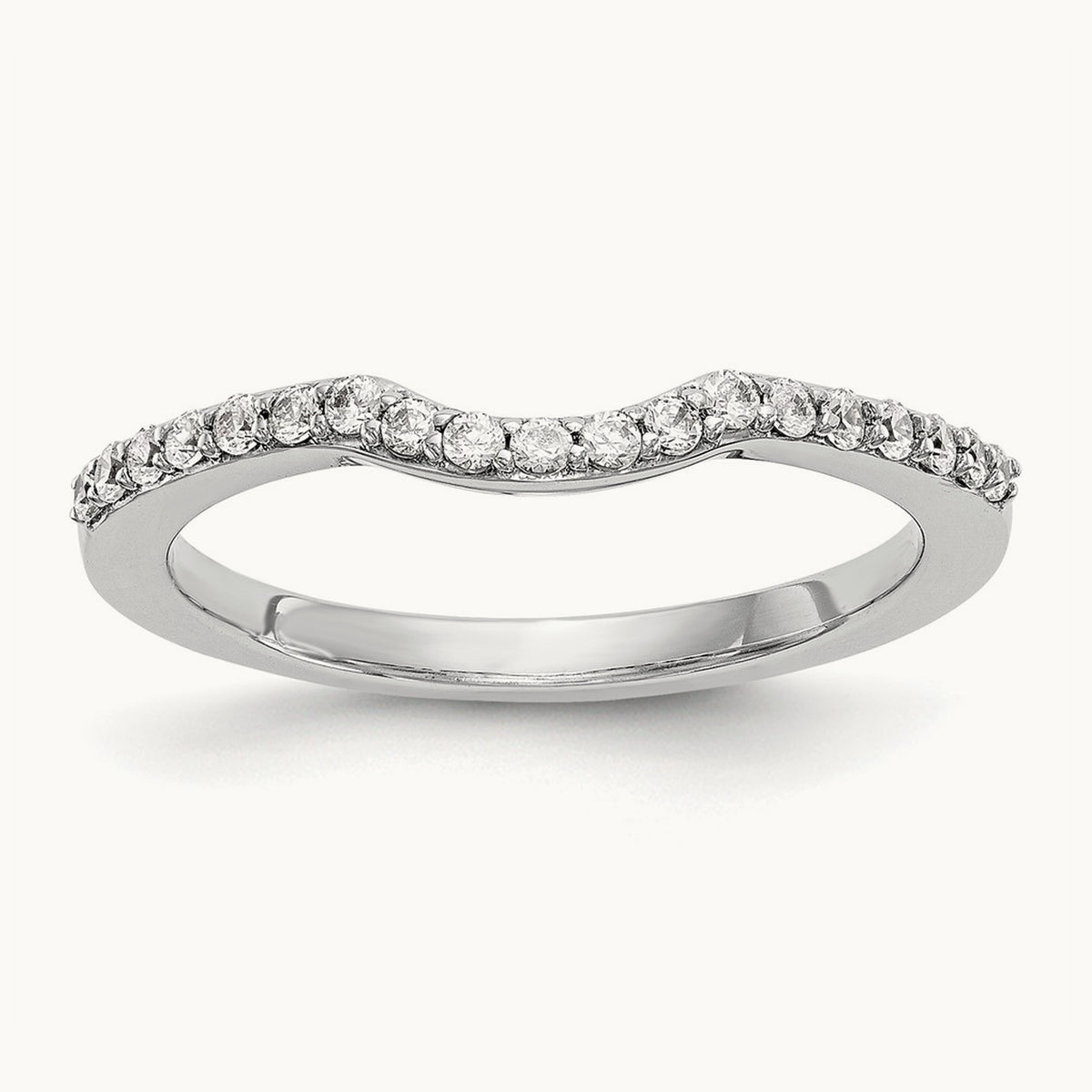 Diamond Wedding Band, 14K White Gold