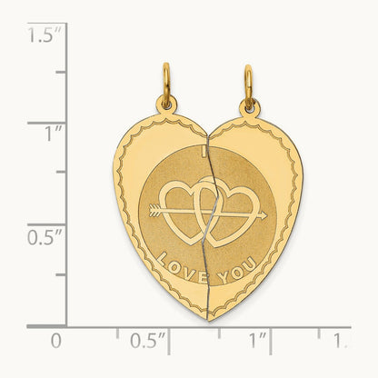 Break-apart I LOVE YOU Charm — photo set